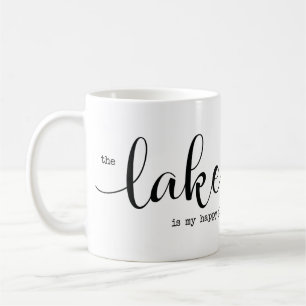 Mug Le lac est mon endroit heureux - l'ancre du nom