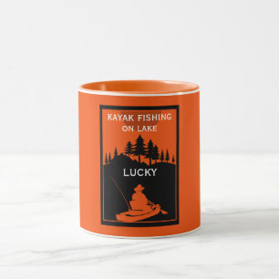 Mug Le Lac Kayak Et La Pêche Sur La Rivière