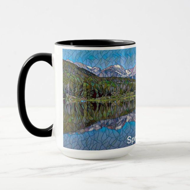 Mug Le lac Sprague dans le parc national Rocky Mountai (Gauche)