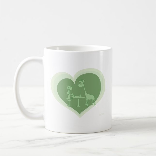 Mug Le lapin rencontre la girafe, café (Gauche)