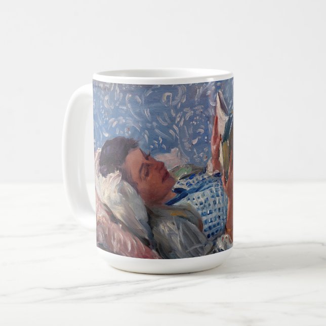 Mug Le lecteur | Lovis Corinth (Devant gauche)
