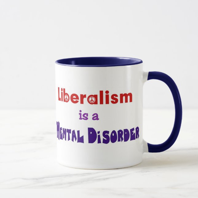 Mug Le libéralisme est un trouble mental 3 (Droite)