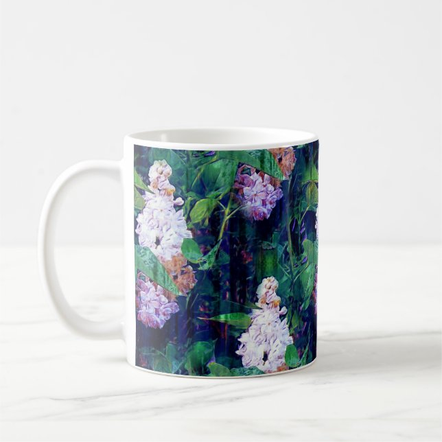 Mug Le LILAS IMPRESSIONNISTE FLEURIT l'indigo ORIGINAL (Gauche)
