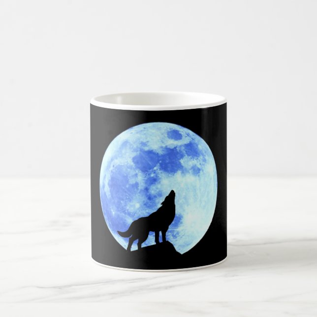 Mug Le loup d'hurlement à la Pleine lune 11 onces (Centre)
