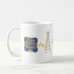 Mug Le maçon de radio-amateur, ajoutent votre nom,