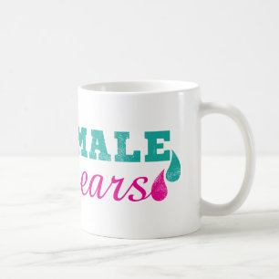 Mug Le mâle déchire rose drôle et Teal