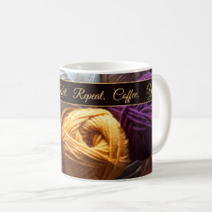 Mug Le mantra de répétition du café Yarn Knit pour 