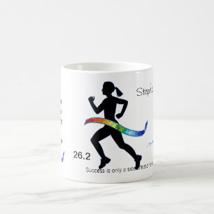 Mug Le marathon des femmes avec le ruban de puzzle