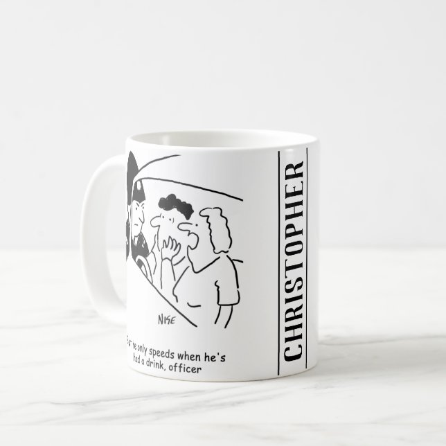 Mug Le mari de la femme est un chauffeur de boisson (Devant gauche)
