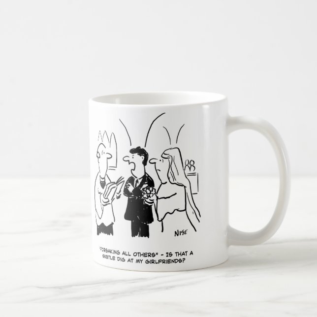 Mug Le marié pense que Vicar est en train de creuser s (Droite)
