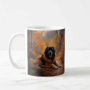 Mug Le Mastiff tibétain en automne les feuilles automn