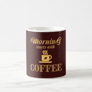 Mug Le matin commence avec du café