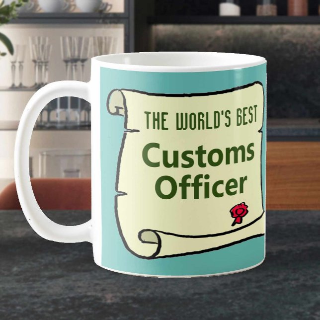 Mug Le meilleur agent des douanes au monde. (Créateur téléchargé)