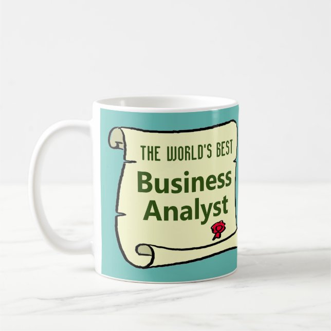 Mug Le meilleur analyste d'affaires du monde. (Gauche)