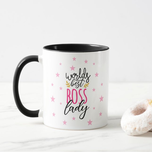 Mug Le meilleur cadeau de dame café de patron des (Avec donut)