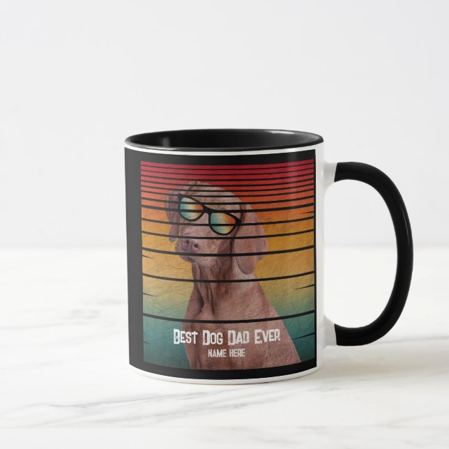 MUG LE MEILLEUR CHIEN DE TENDANCE DAD JAMAIS FÊTE DES  (Droite)