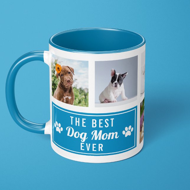 Mug Le meilleur chien maman jamais bleu animal de comp (Créateur téléchargé)