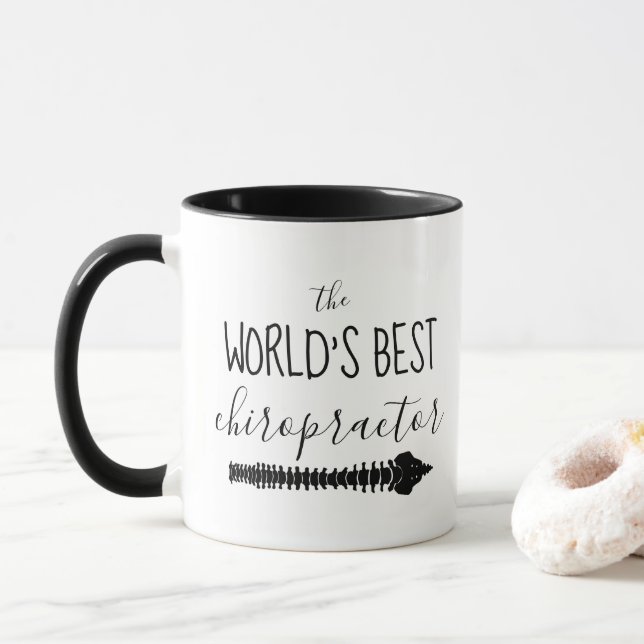 Mug Le meilleur chiropraticien du monde (Avec donut)