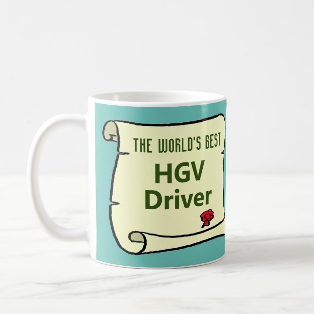 Mug Le meilleur conducteur de camion HGV au monde. (Gauche)