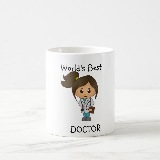 Mug Le meilleur docteur du monde - brune femelle (Centre)