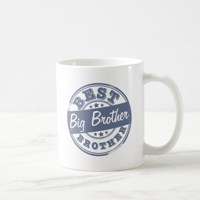 Mug Le meilleur frère - effet de tampon en caoutchouc (Droite)