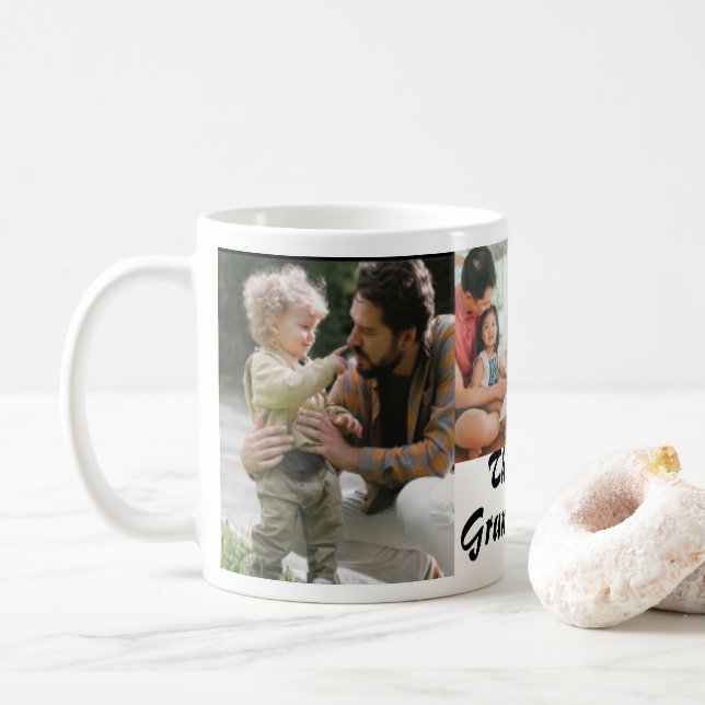 Mug Le meilleur Grand-Père Ever 4 photos blanc (Avec donut)