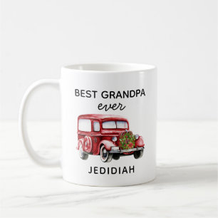 MUG LE MEILLEUR GRANDPA JAMAIS ROUGE VINTAGE CAMION/NO