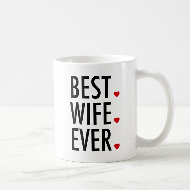 Mug Le meilleur jour de Valentines d'épouse jamais (Droite)