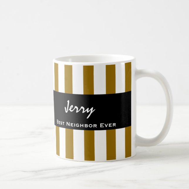 Mug Le meilleur OR de VOISIN jamais barre le nom fait (Droite)