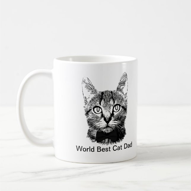 Mug Le meilleur papa de chat du monde (Gauche)