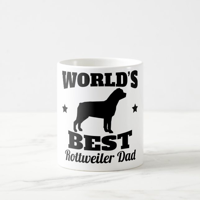 Mug Le meilleur papa de rottweiler des mondes (Centre)