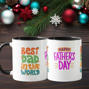 Mug Le meilleur papa du monde Happy Fête des pères c