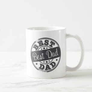 Mug Le meilleur papa - effet de tampon en caoutchouc -