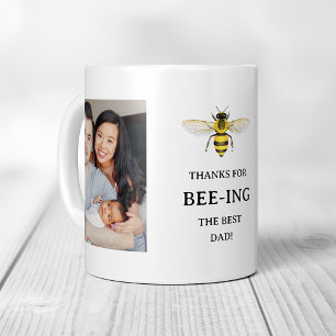 Mug Le meilleur papa Simple mignonne abeille et phot