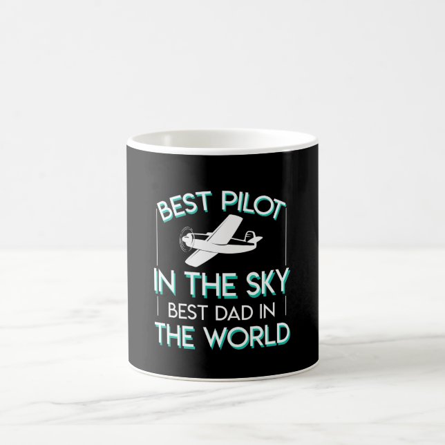 Mug Le meilleur pilote dans le meilleur papa de ciel (Centre)