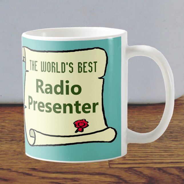 Mug Le meilleur présentateur de radio au monde. (Créateur téléchargé)