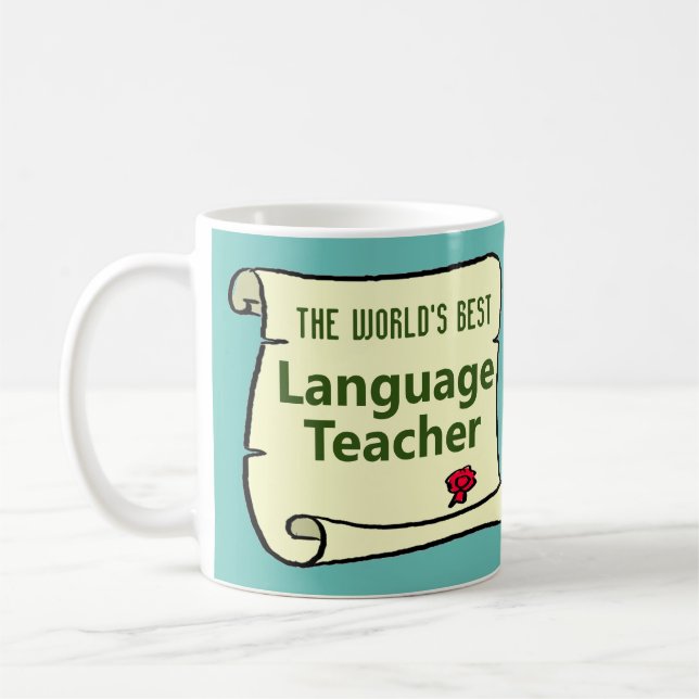 Mug Le Meilleur Professeur de Langues du Monde. (Gauche)