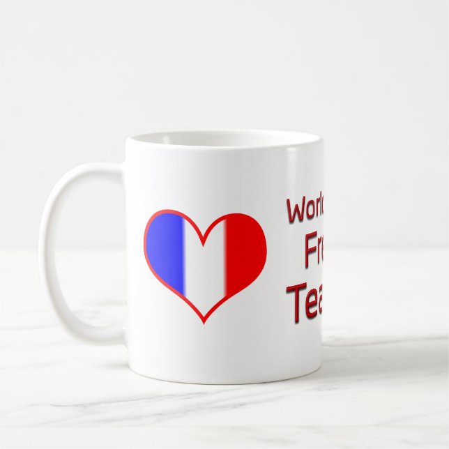 Mug Le meilleur professeur français du monde avec le (Gauche)