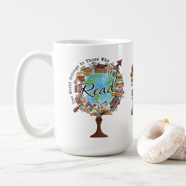 Mug Le monde appartient à ceux qui lisent (Avec donut)