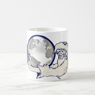 Mug le monde entier dans une main de singes