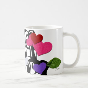 Mug Le Monogramme de conception du coeur
