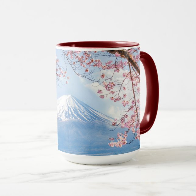 Mug Le mont Fuji | Lac Kawaguchiko | Printemps Au Japo (Devant droit)