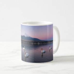 Mug Le Mont Fuji   Lac Yamanaka avec cygnes
