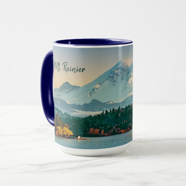 Mug Le Mont Rainier et le lac Washington Sunset Fine A (Devant gauche)