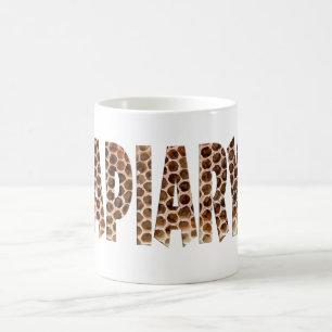 Mug Le mot Apiary avec une superposition de nid d'abei