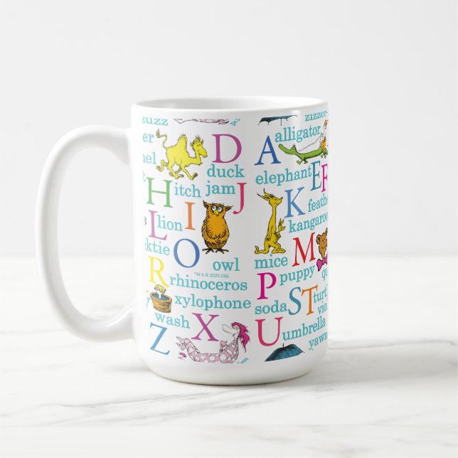 Mug Le Motif ABC du Dr Seuss avec des mots (Gauche)