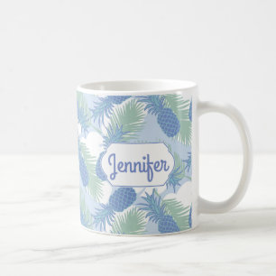 Mug Le motif en pastel tropical d'ananas ajoutent