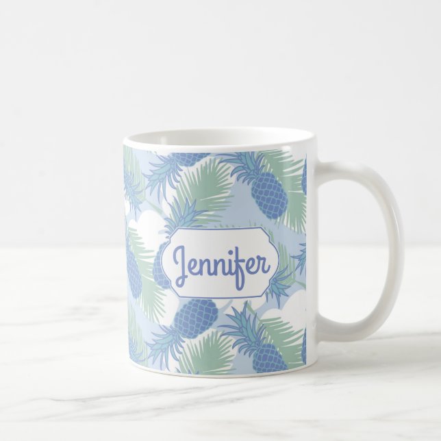 Mug Le motif en pastel tropical | d'ananas ajoutent (Droite)