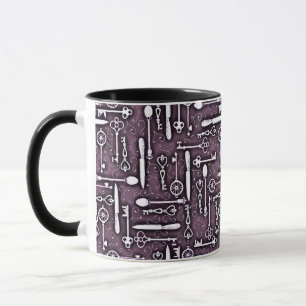 Mug Le motif pourpre vintage de Steampunk verrouille