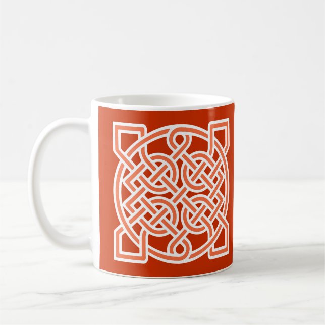 Mug Le noeud de marin celtique, Mandarin Orange et Bla (Gauche)